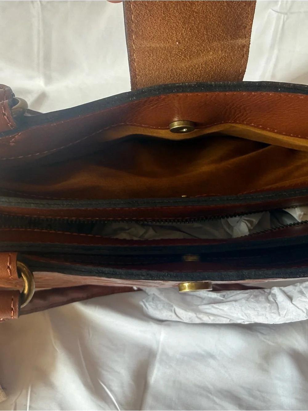 Patricia Nash Brown Embossed Leather Shoulder Bag